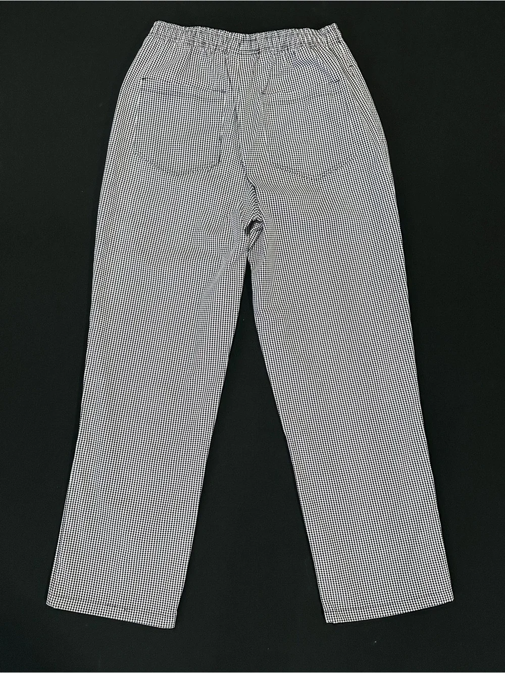 Winco Signature Chef Houndstooth Chef Pants Medium Elastic Waist Workwear